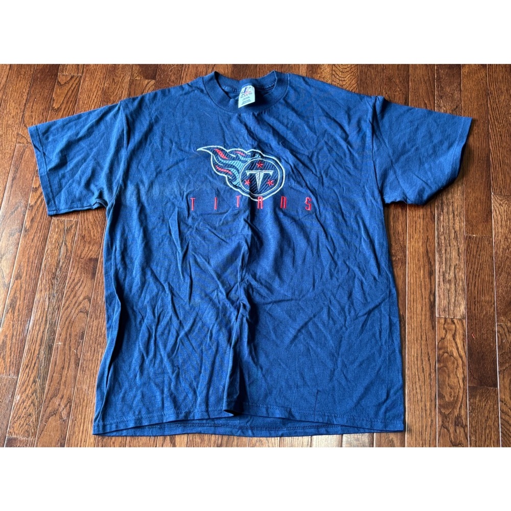 Vintage Y2K Tennessee Titans Logo Athletic T Shirt XL NWT Deadstock NFL Navy